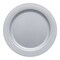 Matte Steel Gray Round Disposable Plastic Appetizer/Salad Plates - 7.5" (120 Plates)
